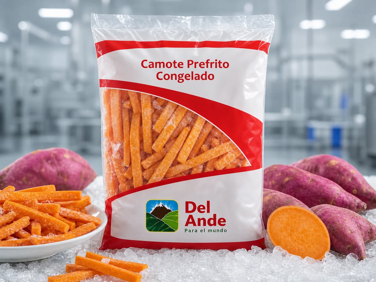 Camote prefrito congelado